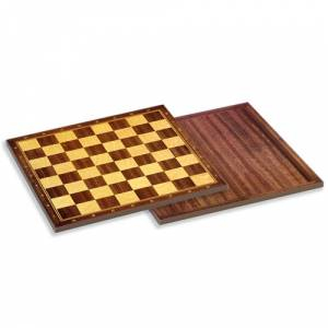 Ajedrez y damas - Tablero ajedrez madera. 33X33 cm 